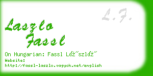 laszlo fassl business card